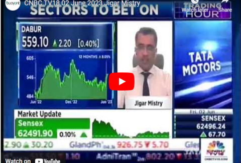 CNBC TV18 02 June 2023 Jigar Mistry