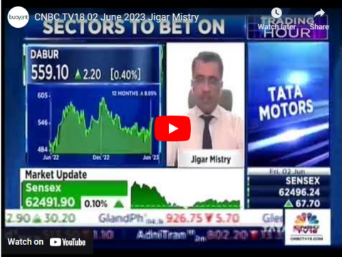 CNBC TV18 02 June 2023 Jigar Mistry